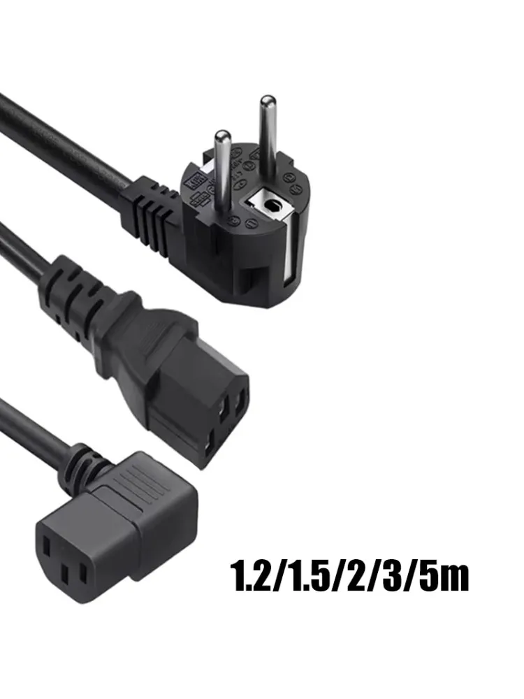 Rallonge d'alimentation prise ue 1.2/1.5/1.8/3/5m, câble d'alimentation IEC320 C13 Euro pour imprimante de projecteur d'ordinateur portable HP Dell
