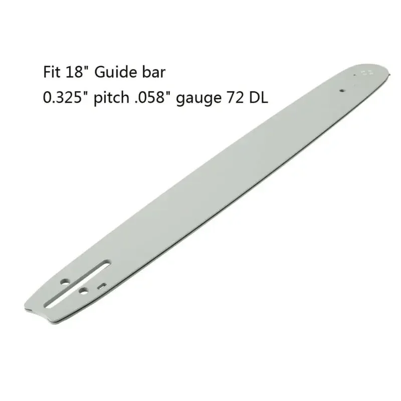 18 인치 전기 톱 가이드 바 + 체인 0.325 0.058 게이지 72DL 중국 전기 톱 4500 5200 5800 Tarus Timbertech 62CC 58CC 52CC