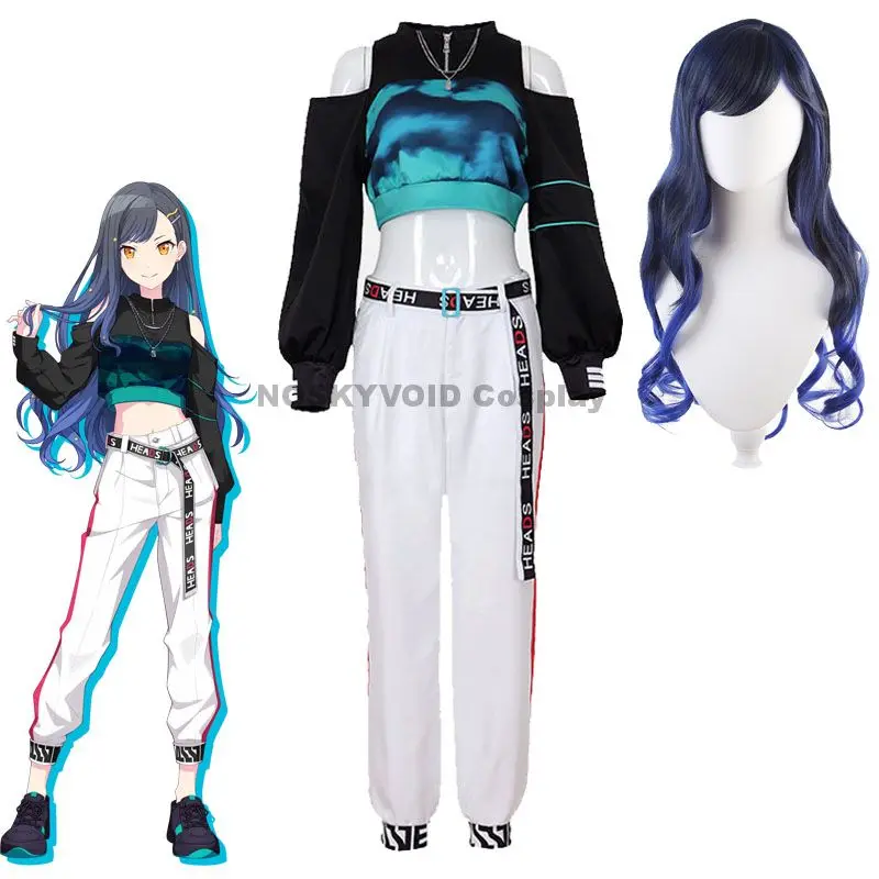 

PRSK Shiraishi An Cosplay Costume Miku:Colorful Stage! Vivid BAD SQUAD Virtual Idol Singer Stage Costumes Women's Wig Headgear