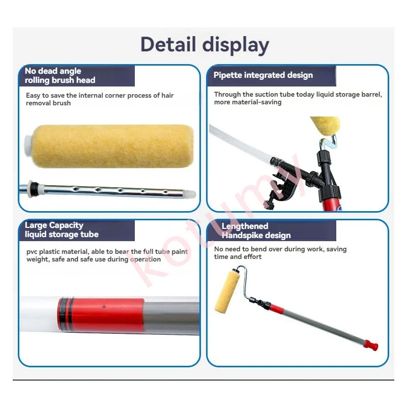 Imagem -04 - Pintura Automática de Látex Roller Coater Self-priming Emulsão Auto Brushing Tool Impressão Estendida