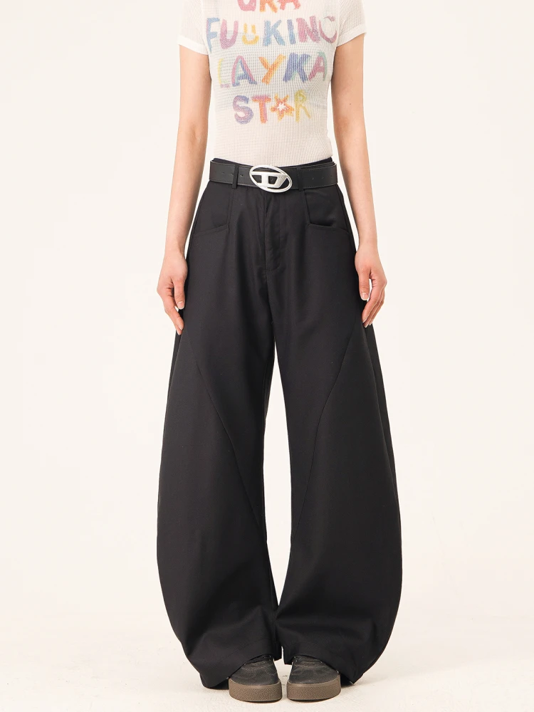 

Американские брюки Sle Cleanfit Drapey Loose Knife West для мужчин и женщин, повседневные, с молнией, стильные, прямого кроя, уличный стиль