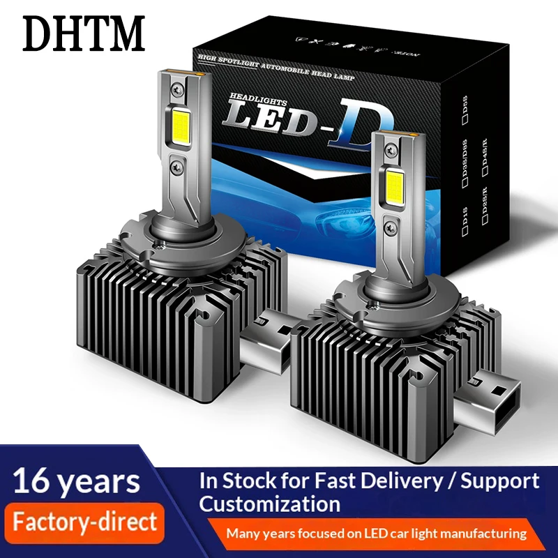 

D1S D2S D3S D4S D5S D8S LED Headlights High Power Car Light Bulbs HID D1R D2R D3R Turbo LED Two-sided CSP Chip 90W Plug&Play