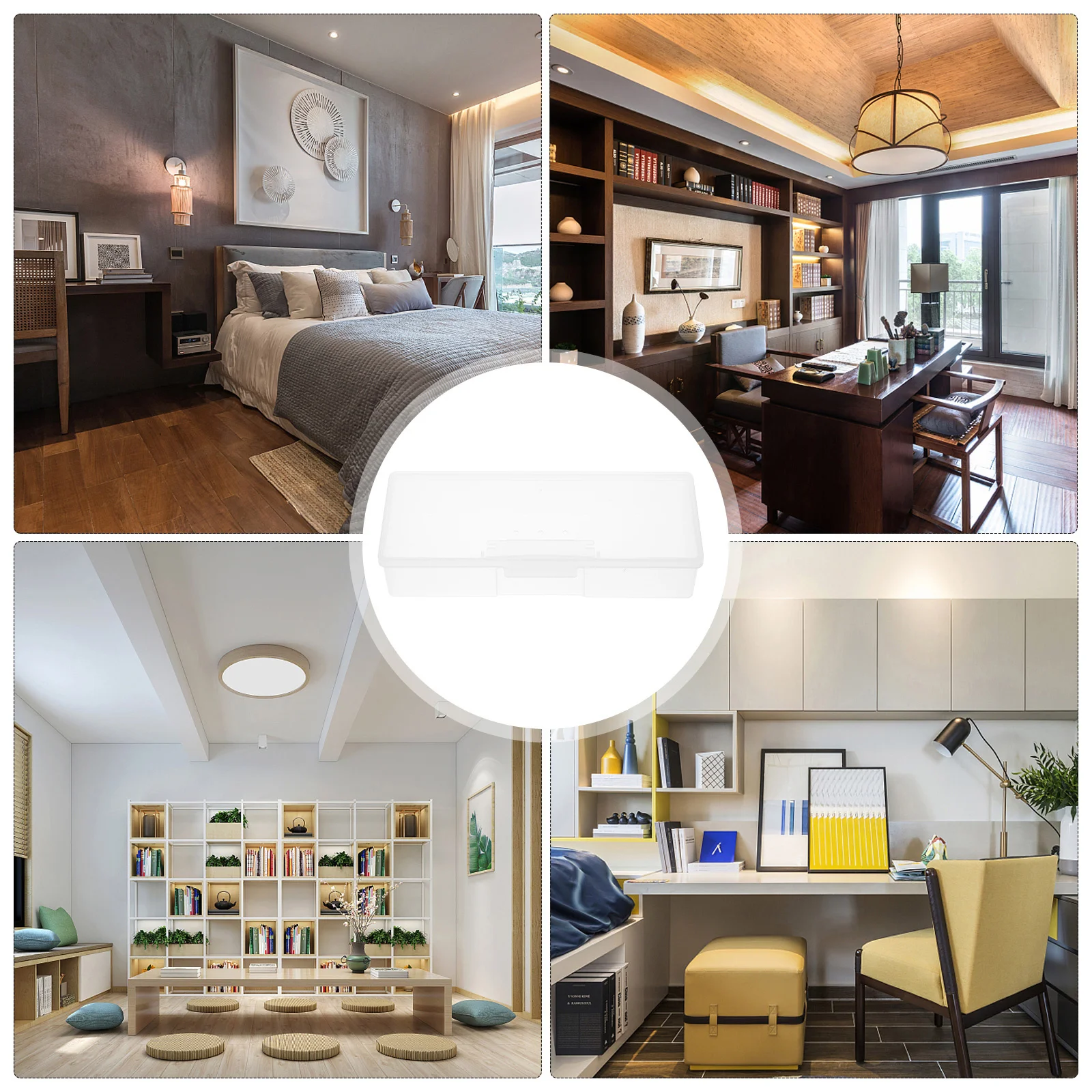 

5 шт., коробка для хранения ногтей, прозрачный органайзер из ПВХ для ювелирных изделий, монет, пуговиц, инструменты для макияжа, домашний рабочий стол, аккуратный, многофункциональный