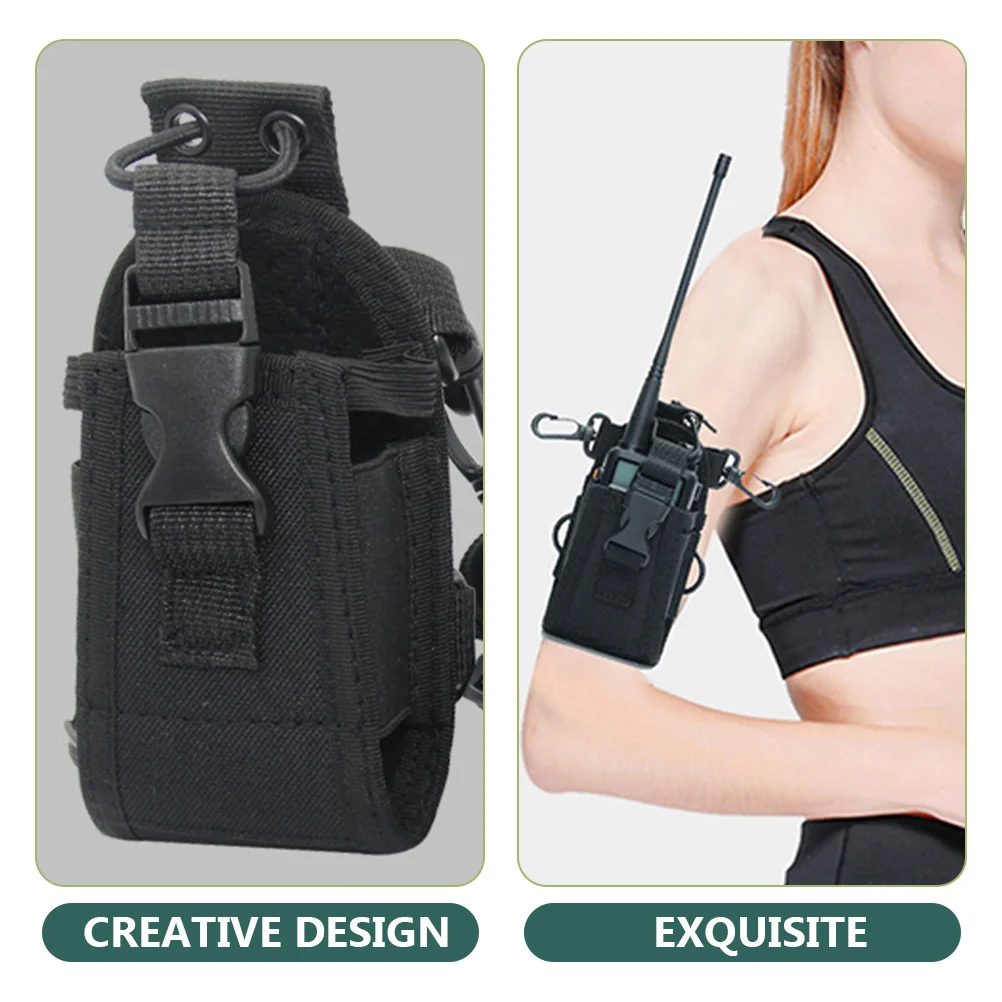 

1 Set Radio With Arm Band Back Strap Walkie Talkie Holder Outdoor Radio Strap Storage Bag Nylon Arm Pouch