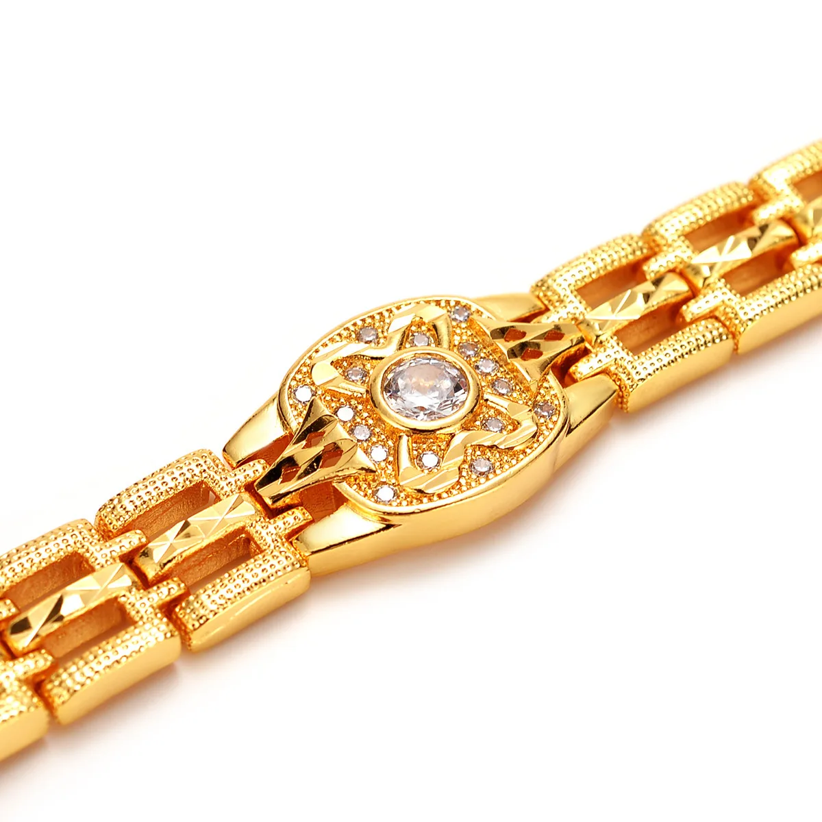 

24K gold, AU999, women, vine-wrapped car flower chain shape, diamond-set blade veins, daily shirt looks gentle