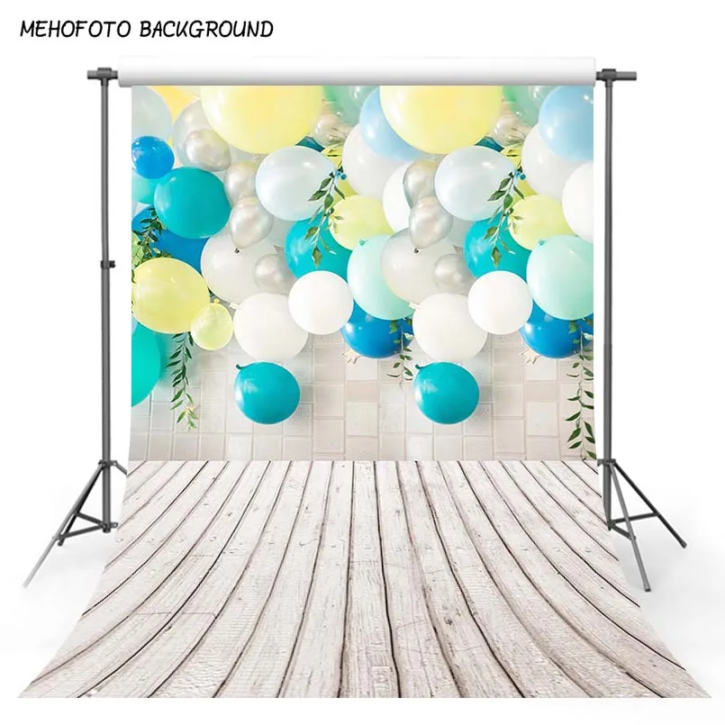 Mehofond Photography Backdrops Balloons Boy Girl Birthday Party Cake Smash Children Portrait Decoration Backdrop Photo Studio