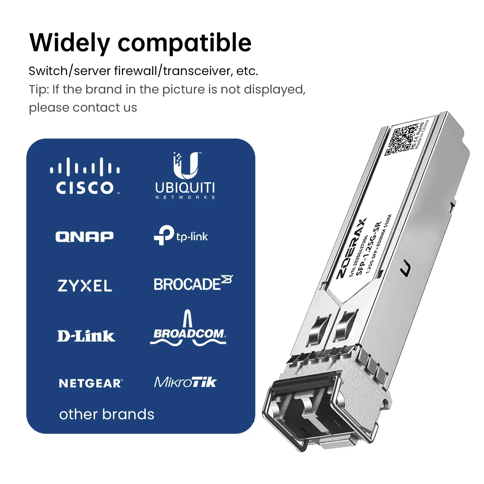 ZOERAX 10/1.25G SFP + وحدة إرسال واستقبال مزدوجة الألياف LC متعددة الأوضاع 850nm 300/500m DDM لـ Cisco/TP-Link/العلامة التجارية الأخرى #6