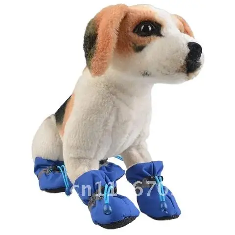 Waterproof Anti-Slip Dog Shoes Boots 4Pcs/Set for Small Medium York Dogs Cats Puppy Chihuahua Chiens Pet Accessories Rain Boots