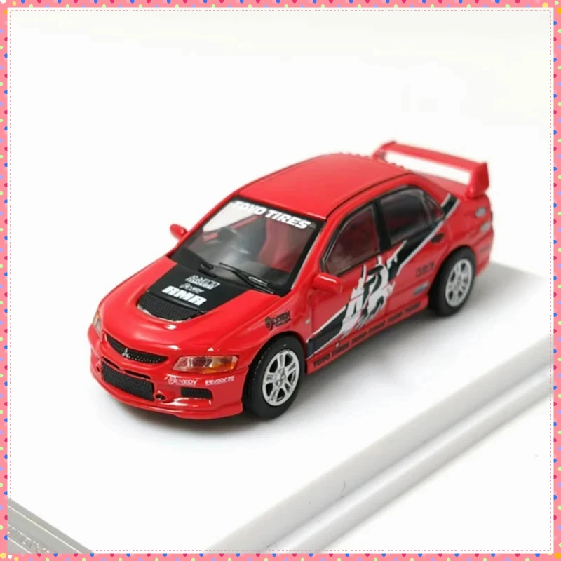 LMLF 1:64 Lancer EVO 9a geração modelo de carro de liga de simulação decoração estática brinquedos colecionáveis para presente