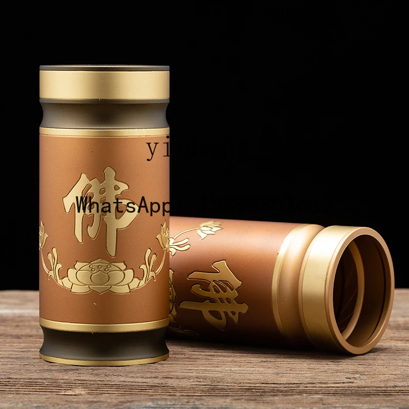 household pure copper incense tube for Buddha, Xianjia Buddha, put incense tube in front of the incense tube to store