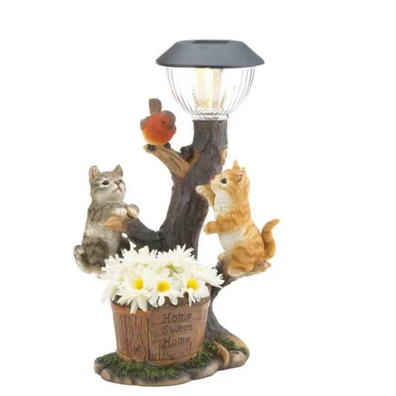 2024 New Solar Garden Home Courtyard Light Solar Rabbit Squirrel Dog Courtyard Garden Elf Animal Decorative Light