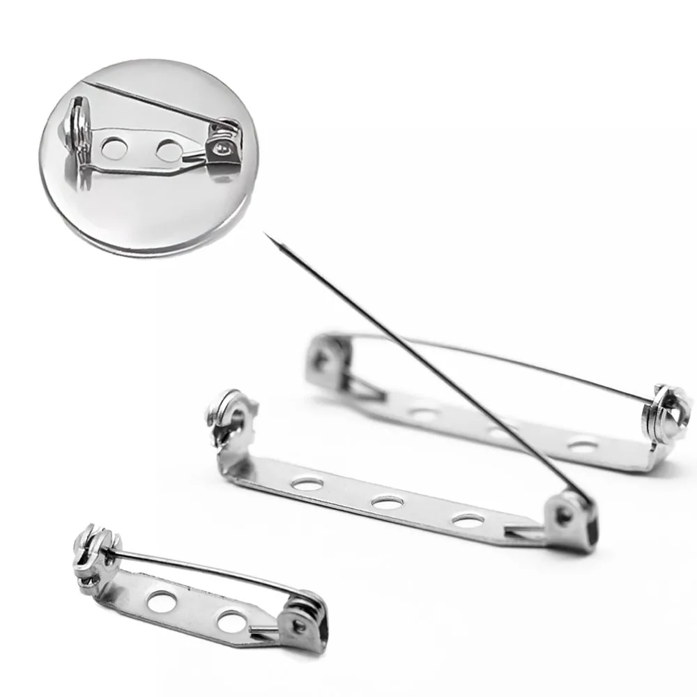 20 pieces Stainless Steel Brooches 20/25/32/38 mm Safety Pins Waterproof for DIY Badge Pin brooch Jewelry Making Accessories