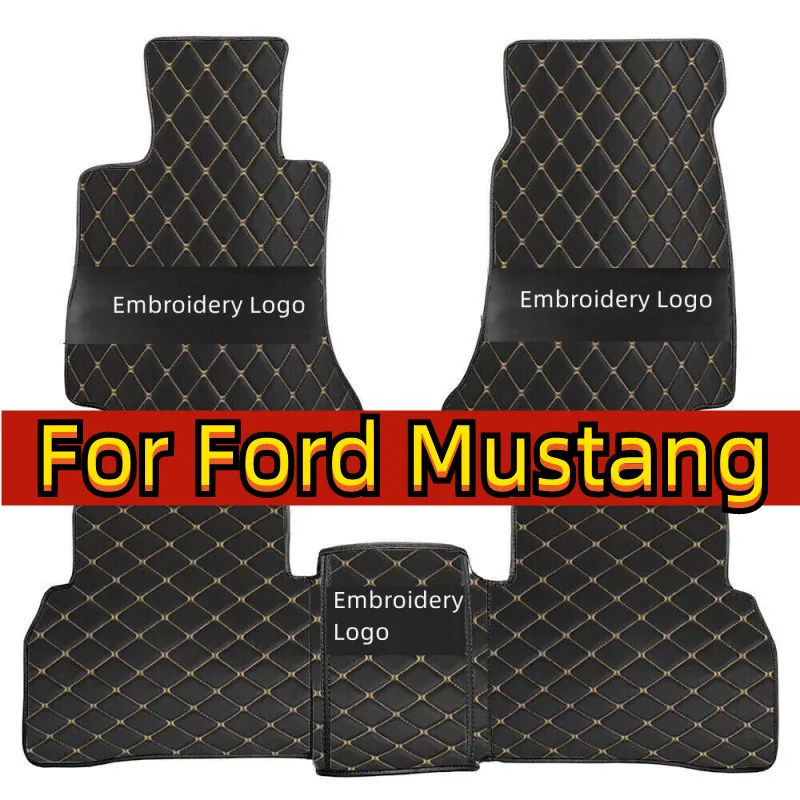 Car floor mats for Ford Mustang 2015-2022 2016 17 18 19 20 21 Custom auto foot Pads automobile carpet cover interior accessories