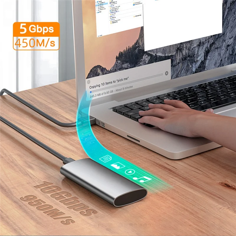 AD41-M.6 NVMe SSD الضميمة حافظة 10Gbps HDD Box NVMe/NGFF حافظة القرص الصلب M/B/(B+M) مفتاح لـ 2230/2242/2260/2280