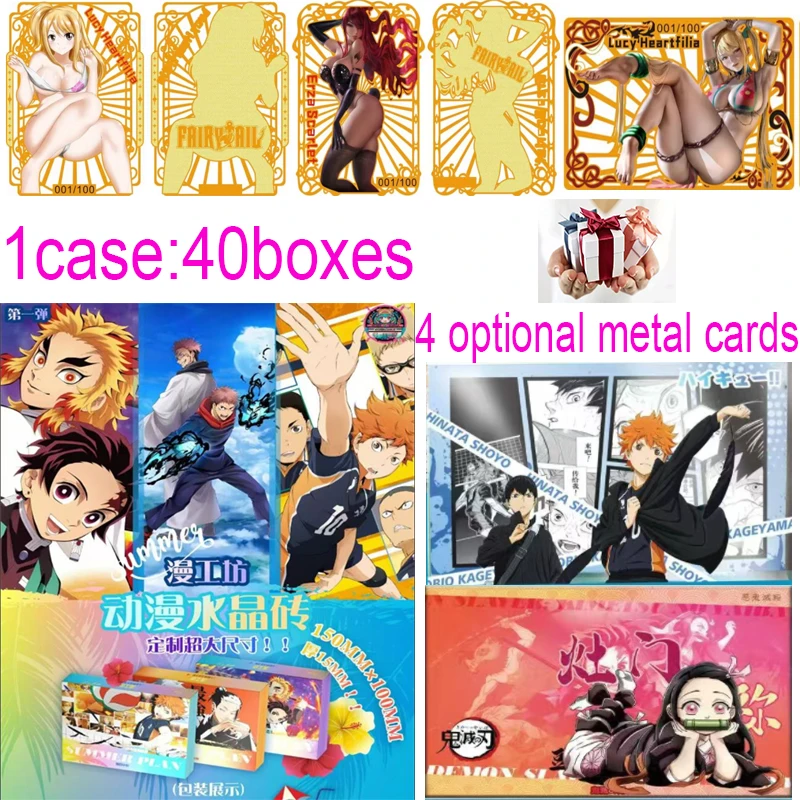 

Anime crystal brick JJK Haikyuu Demon Slayer Booster Box Gojo Satoru Nanami Sukuna Hobby Chrismas Gift