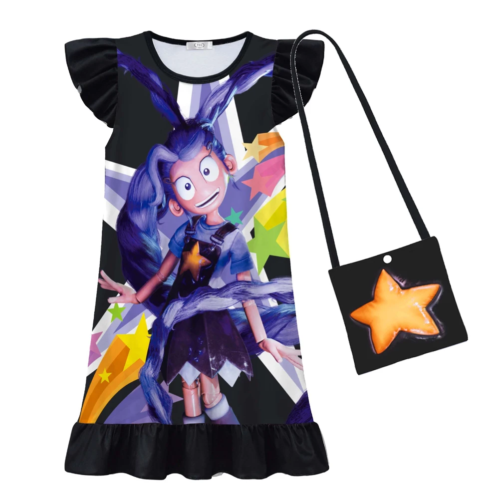Costume de cosplay pour filles, robe de jeu d'horreur pour enfants, Lily Lovebird Playing Time, robe de nuit imprimée Bobi5 Puppet Lily, vêtements pour enfants