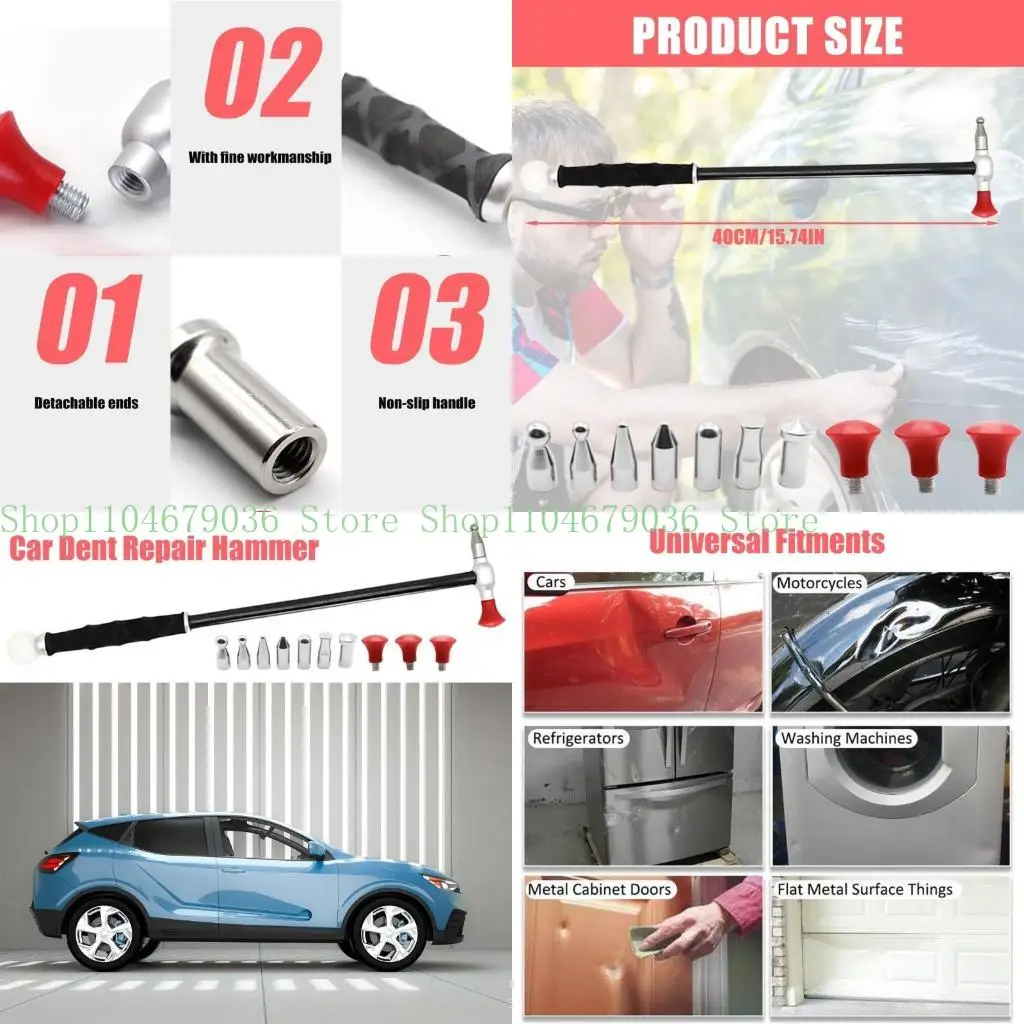 

652F Nonslip Hammer Tool Car Dent Removal Tools Dent Removal Paint Dent Repair Tool Auto Repair Tools