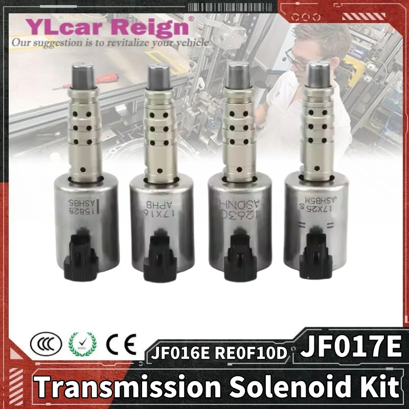 JF017E JF016E RE0F10D เกียร์อัตโนมัติ Solenoid ชุด 4 ชิ้น/เซ็ตสําหรับ Nissan Altima Murano Pathfinder รถอุปกรณ์เสริม