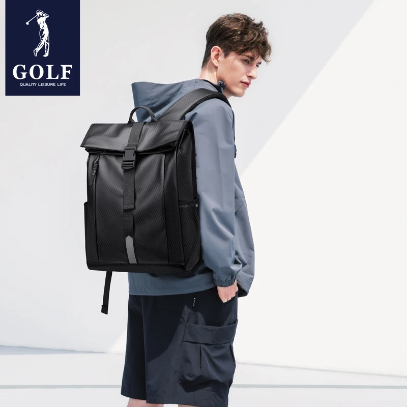 GOLF Stylish Backpack For Men 17.3 Inch Laptop Backpack Expandable Travel Waterproof Backpacks Man Oxford Original Brands Bags