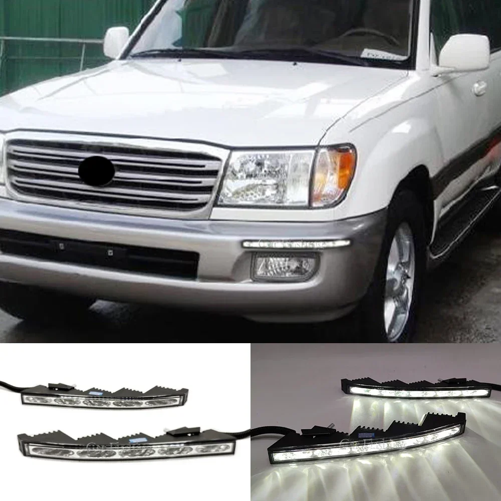 New！ New! Car LED DRL Daylights For Toyota Land Cruiser FJ200 2008 2009 2010 2011 2012 2013 Daytime Running light Front Bumper F