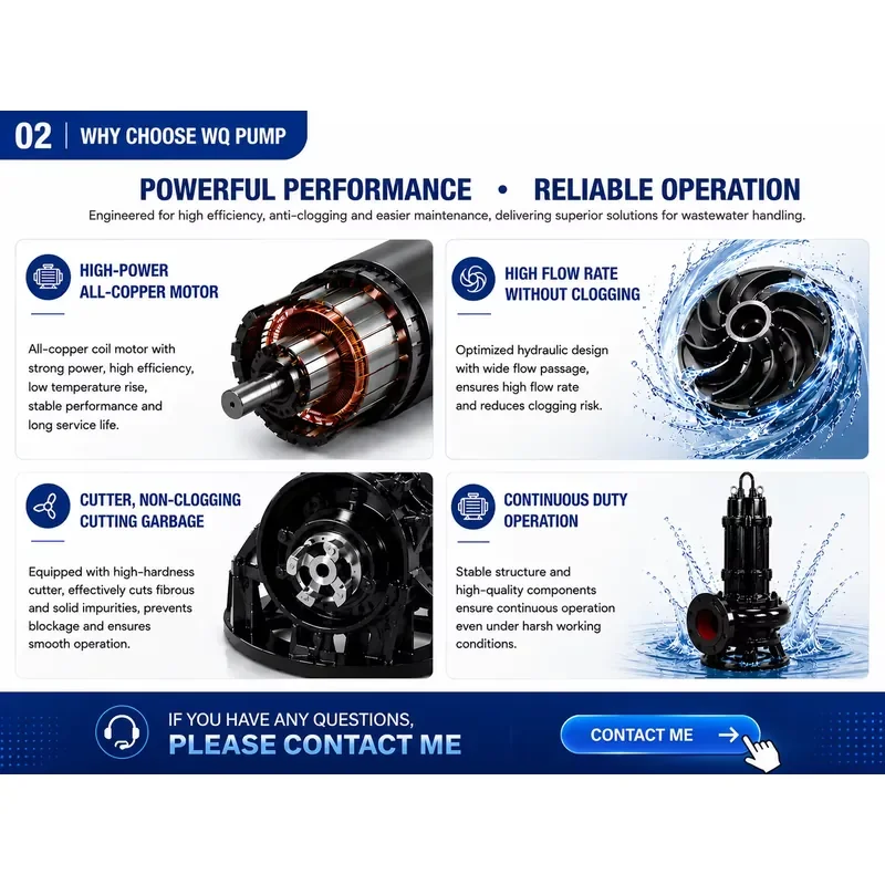Stainless Steel Submersible Sewage Water Pump Cutter Dirty Water Fecal Silt Suction Storm Station Sewage Pumps