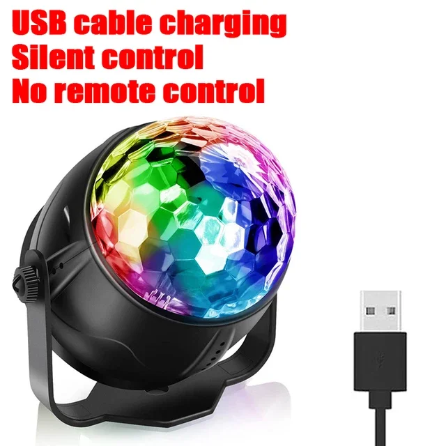 LED-podiumdisco Licht Roterende DJ Ball Strobe Kleurrijke Magic Dance Car Ambient RGB Kerstcadeau Party Club Car Laser Show Lamp