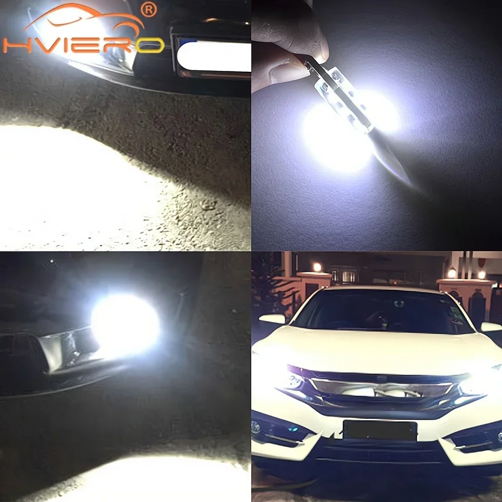 10PCS Car LED Silicone Shell Lights Bulb Parking Fog Tail Light Auto Signal Lamps T10 194 W5W DC 12V Canbus 6SMD 5050 Waterproof