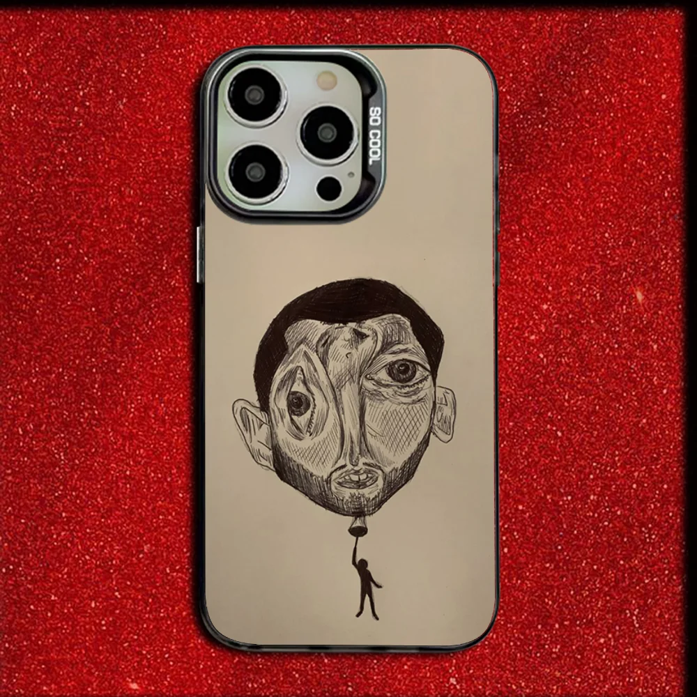 حافظة هاتف مغني الراب M-Mac Miller لهواتف iPhone 16,15,14,13,12,11,Mini,Pro,MAX Drop Matte غطاء أسود ناعم مقاوم للصدمات