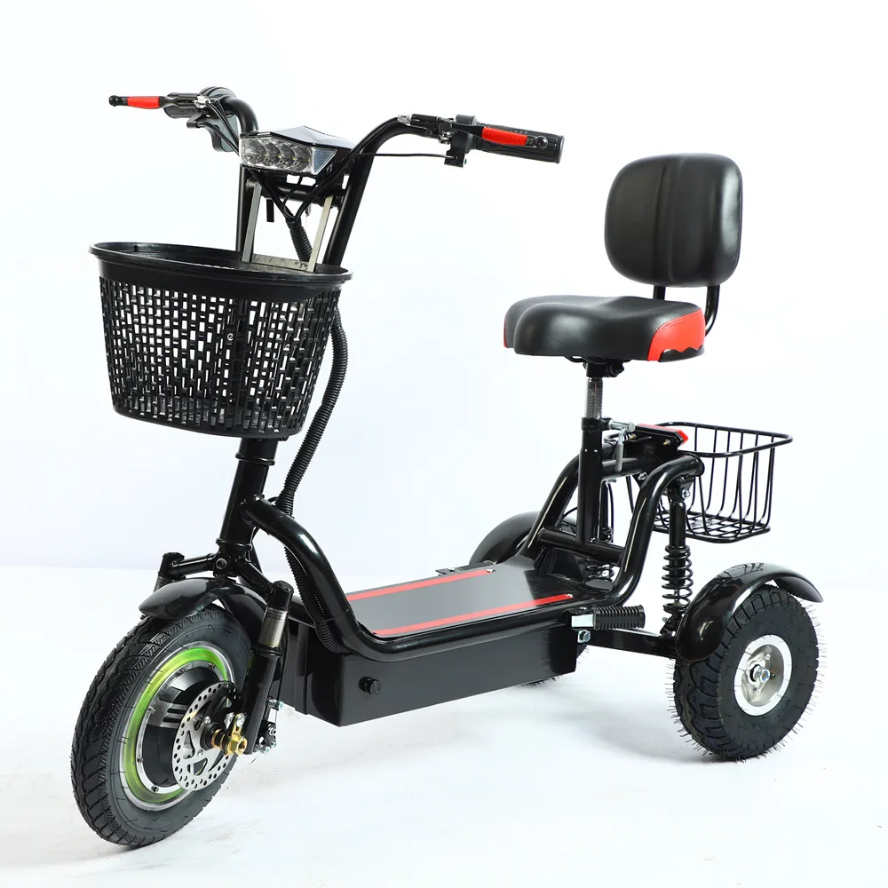 Electric Tricycle 12 Inch New Men and Women Adult Elderly Scooter Folding Mini Portable Battery Car