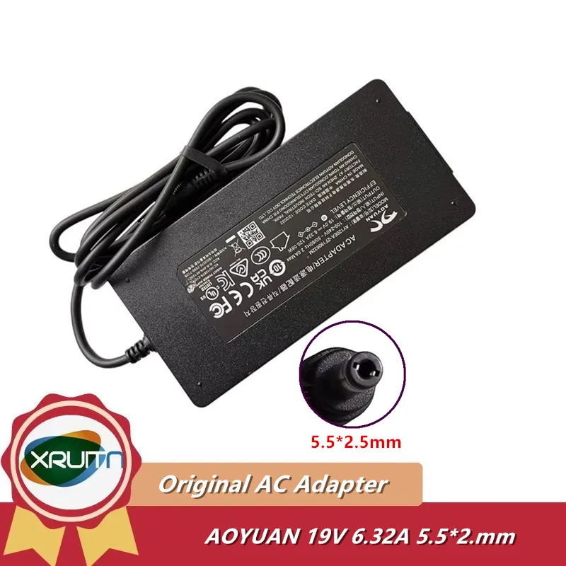 

Genuine AY120EA-ZF190632M 19V 6.32A 120W 120.08W AC Adapter Charger for AOYUAN Power Supply 5.5x2.5mm Power Adapter