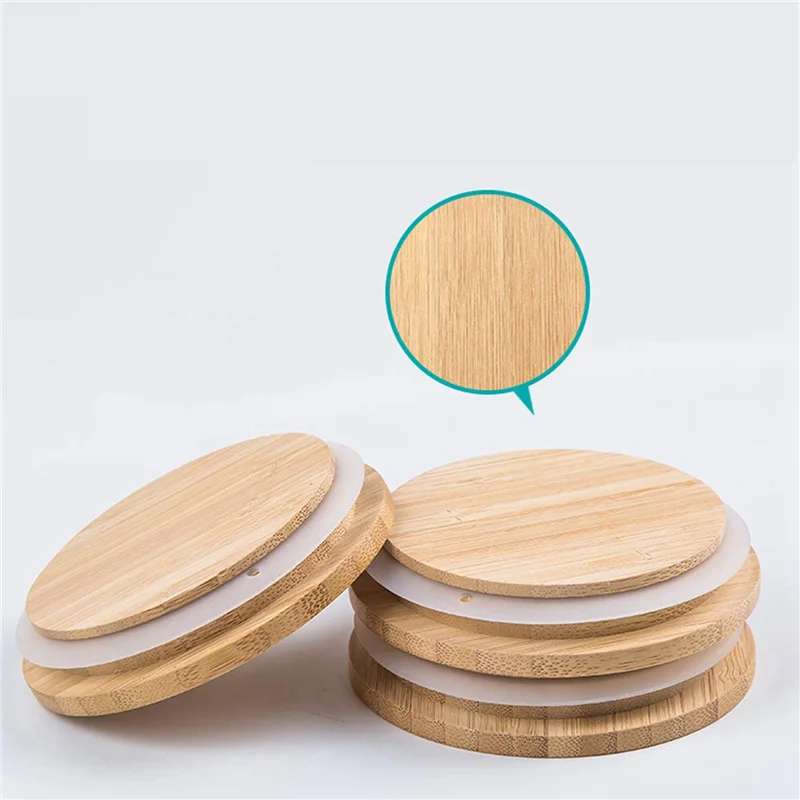 

BMBY-24Pcs Glass Jars Set(300Ml),Clear Spice Jars With Bamboo Lids, Food Storage Jars Canisters For Kitchen Counter Organizer
