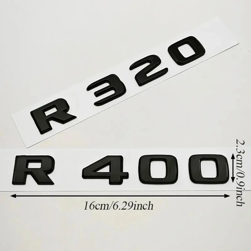 Glossy Black For Mercedes Benz R Class R300L R350L R320 R400 R500 Trunk Letter Emblem Badge Logo Car Styling Sticker Accessories