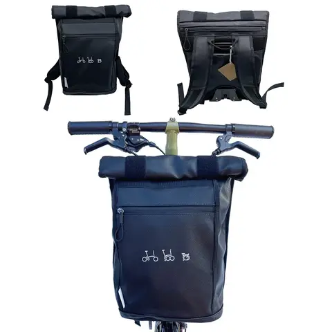 접이식 자전거 앞 캐리어 가방 및 파니에 Brompton Birdy 자전거 앞 보관 가방 핸드백 알루미늄 마운트 사용