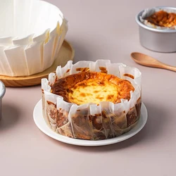 Basque Cheesecake Oil Paper Tray Foldable Cake Mold Disposable Release Mousse Cake Paper Baking Oil Proof Edge Paper