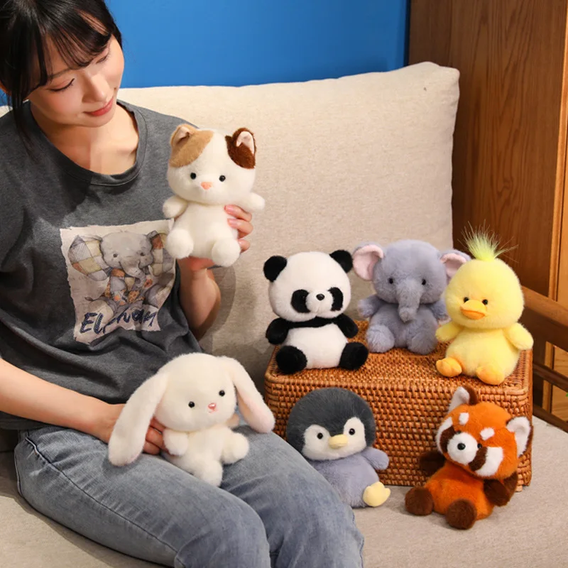 

Kawaii Horse Elephant Cat Rabbit Panda Duck Plush Toy Soft Stuffed Animals Penguin Mini Soft Doll Kids Toys Birthday Gift