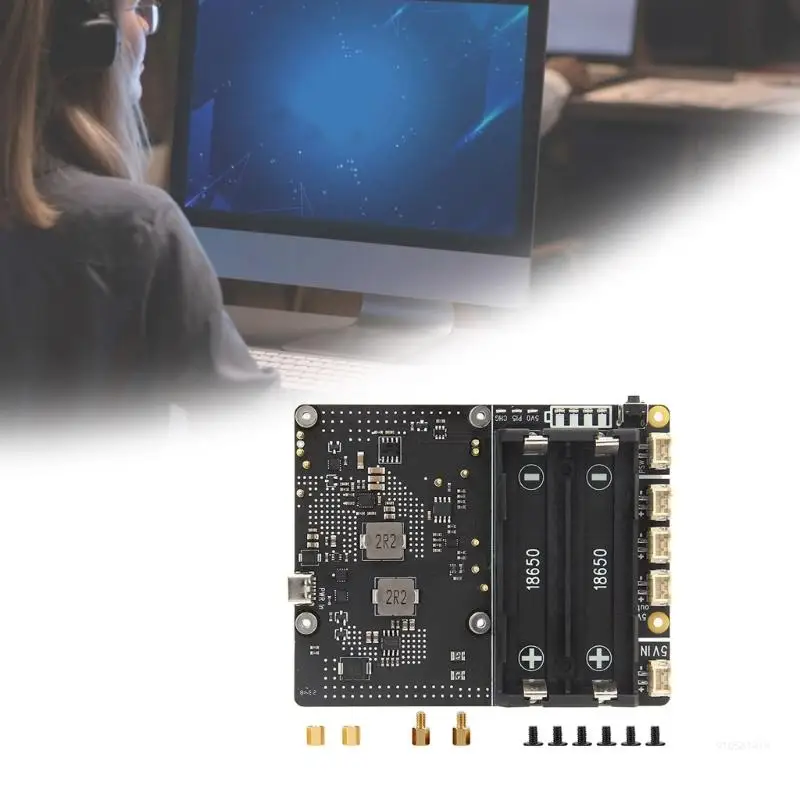 X1201 UPS Power Management Expansion Board With Seamlessly Switching USB C/XH2.54-2P Connection For RPi 5 Dropship