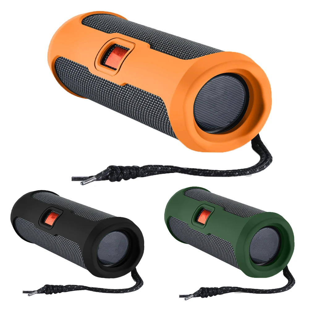 Soft Speaker Sleeve with Shoulder Strap And Carabiner  Speaker Protective Cover Speaker Anti-fall Shell for JBL FLIP ESSENTIAL 2