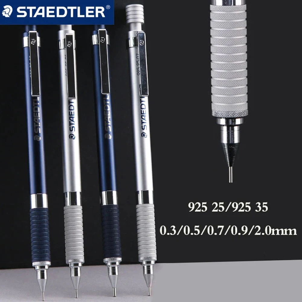 STAEDTLER Mechanical Pencil 925 25/35 Metal Barrel Low Center Gravity 0.3/0.5/0.7/0.9mm Professional Drawing Handdrawn Sketching