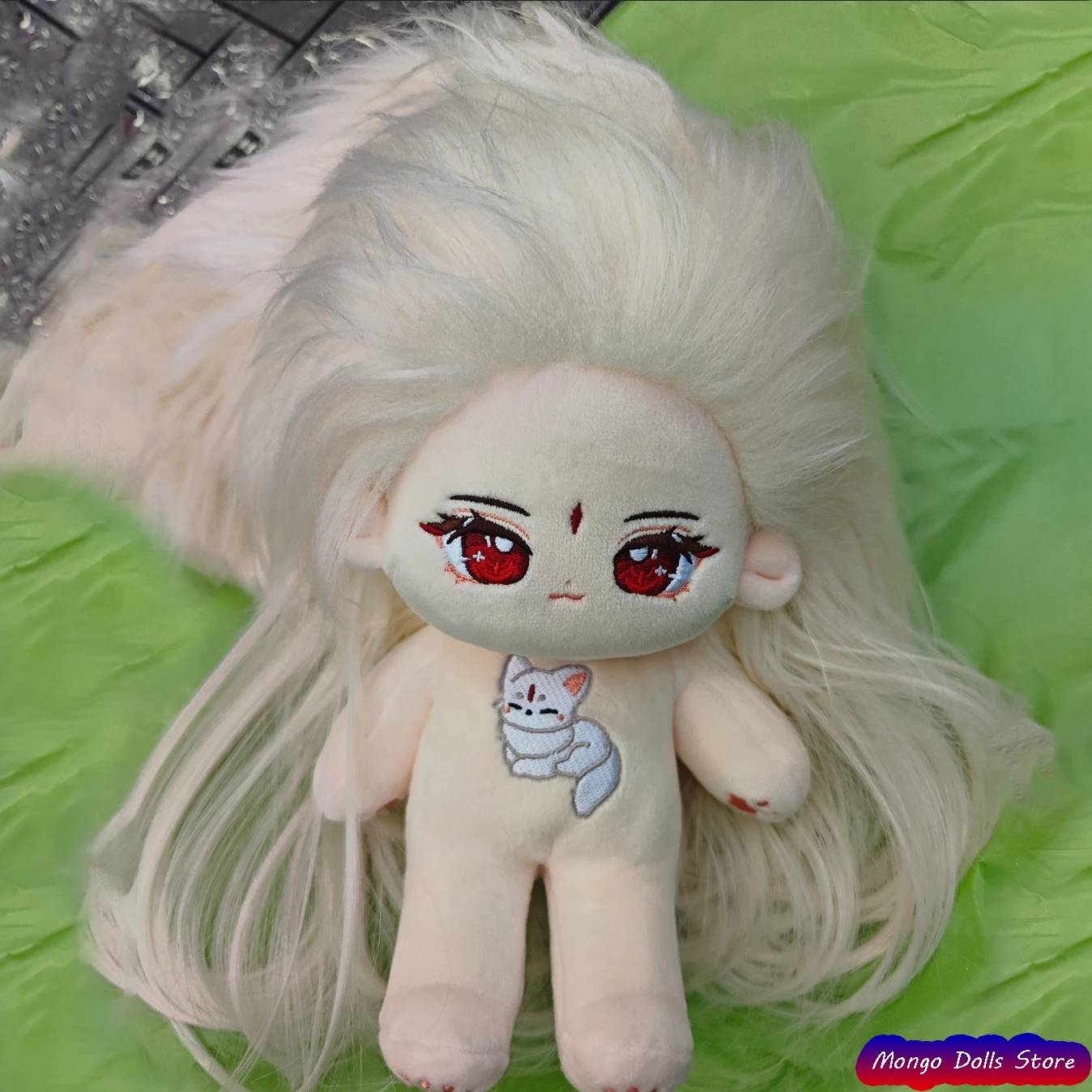 Pluszak 20 cm Yi Cheng Li z serialu telewizyjnego Chenzhou, przebrany za Shan Hai, biały, z długimi włosami, męski, zabawka, prezent dla przyjaciela