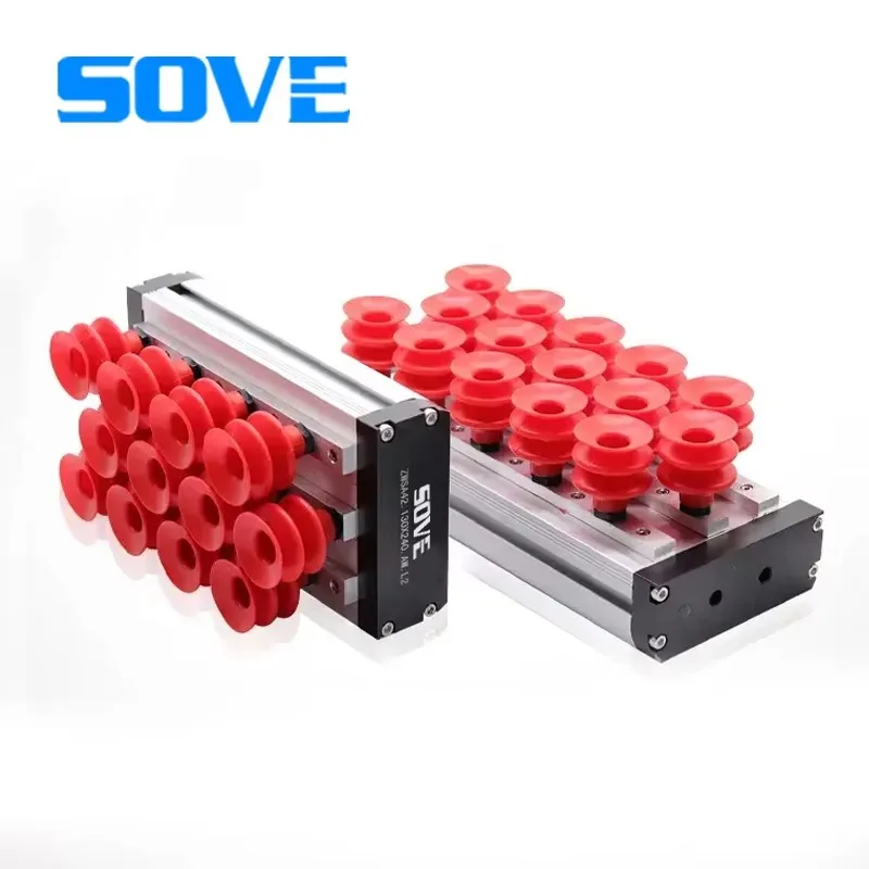 SOVE Vacuum Gripper with Suction Cups, Integrated Robot Conveyor, Pneumatic Components
