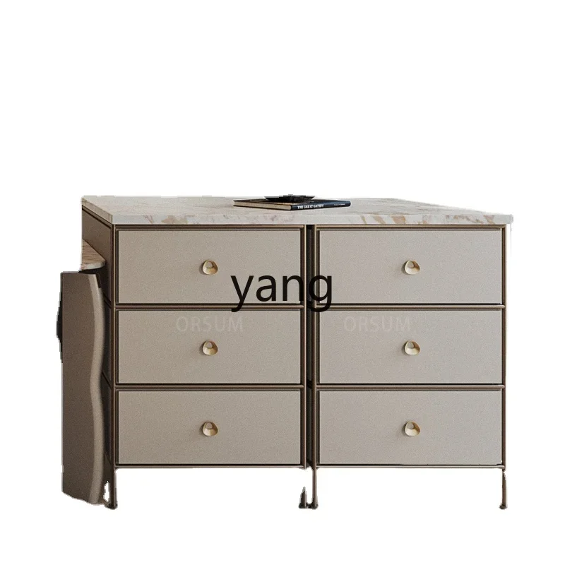 Yjq Original Modern Minimalist Sideboard Cabinet Kitchen Island Light Luxury Art Hardware Table Dining Table