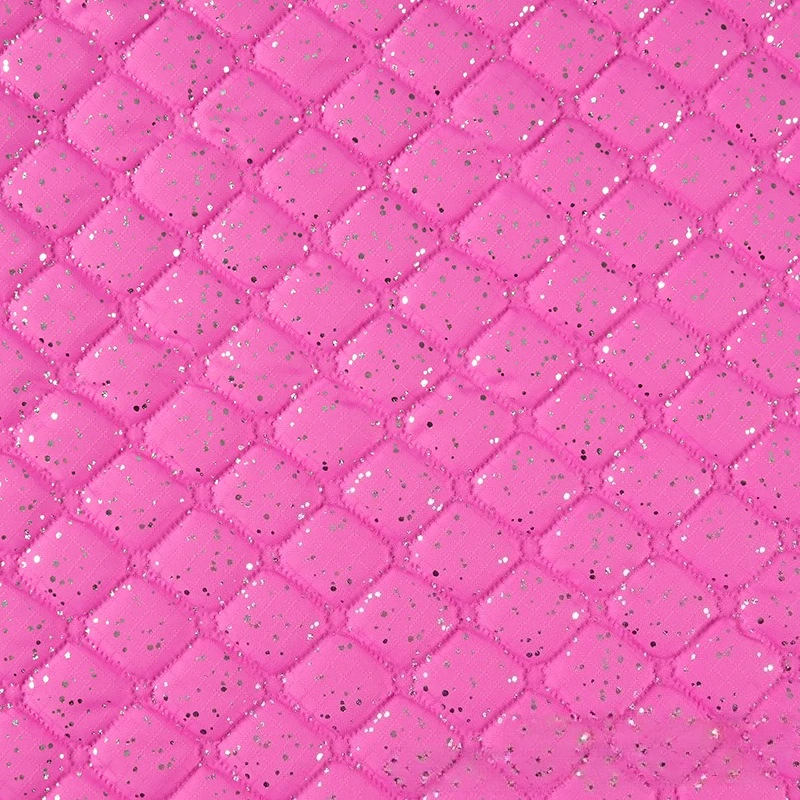 1meter Multi Colors Polyester Quilted Fabric Embroidery Sequined Embroidery Fabric for DIY Sewing Clothing Handbags Material - view 3