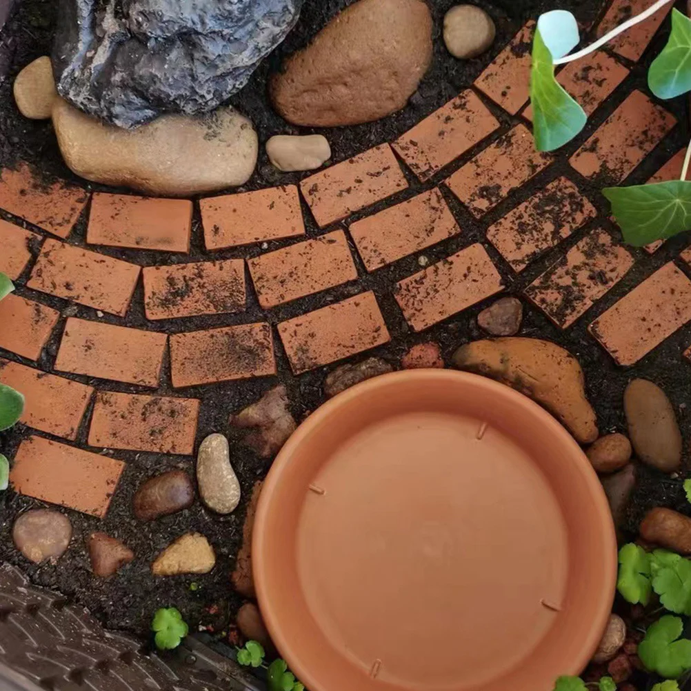 

40 шт. миниатюрные кирпичи прямоугольной формы, искусственные украшения, сделай сам, микро ландшафтный дизайн, песочный стол, аксессуары для искусственных кирпичей