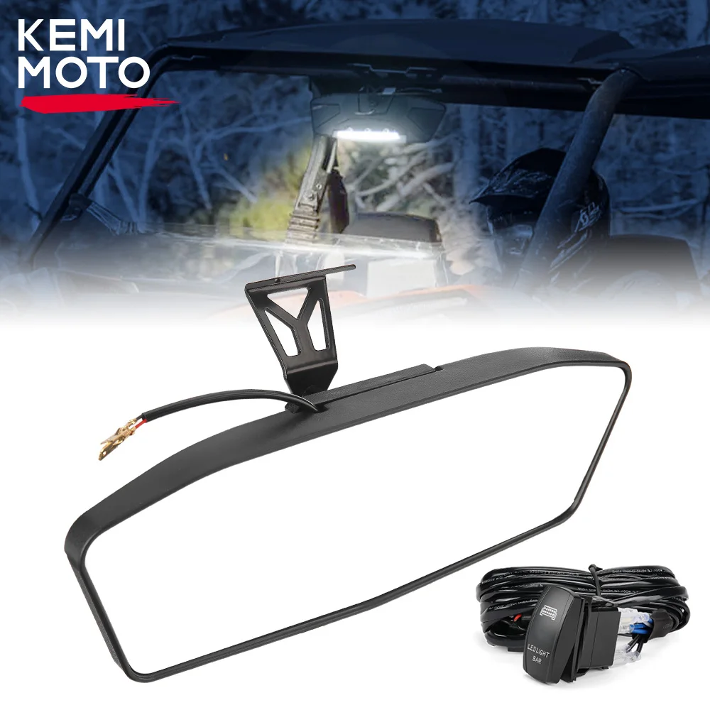 

UTV Aluminum Rearview Center Mirror w/ LED Light for Can-Am Maverick Trail Sport Max Commander 2/4 Seats 715003638 715004924