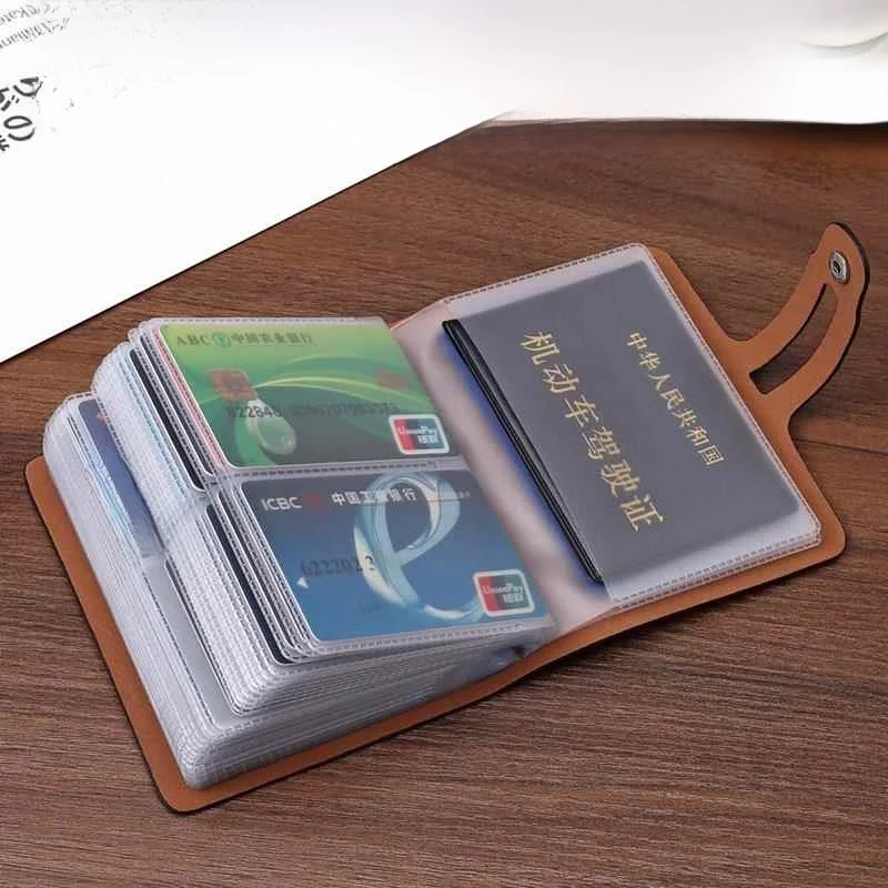 

Портативный кожаный кошелек-картхолдер двойного назначения для водительских прав и документов, синий, в корейском стиле, молодежная сумка Fly Blue Valley