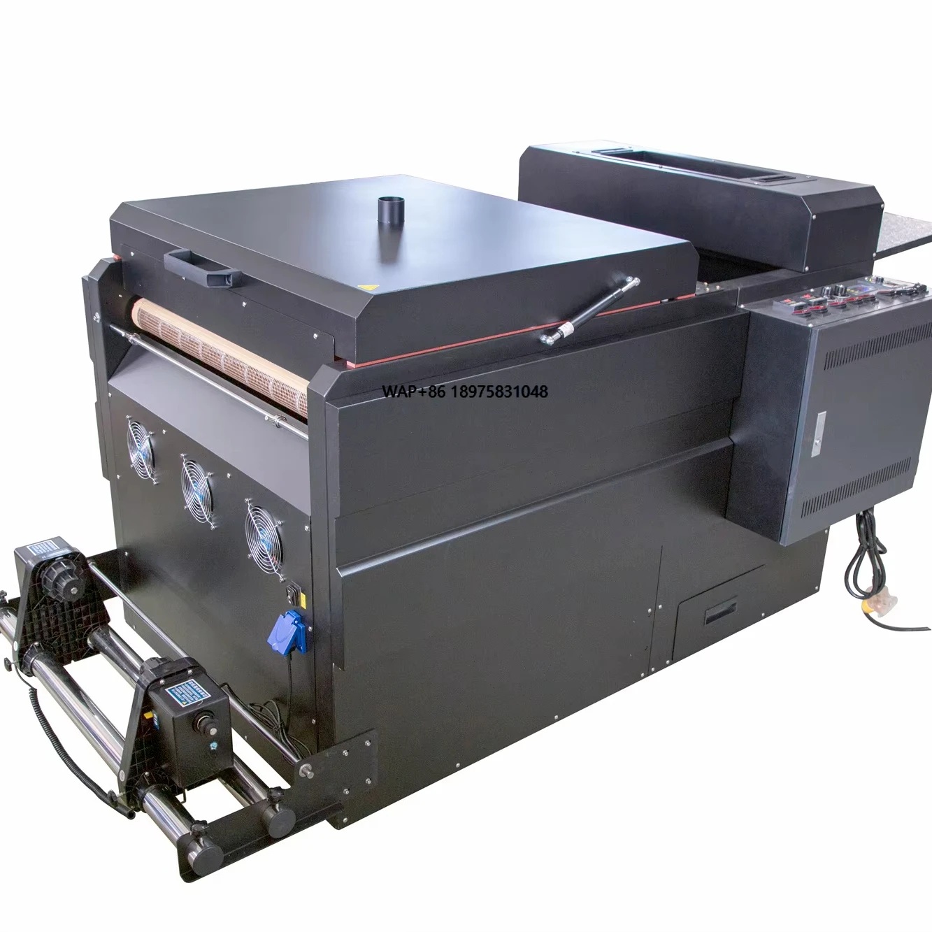 Film DTF Printer AC 220V Automatic Powder Coating Equipment Adjustable Speed Black White Post Printing Machine