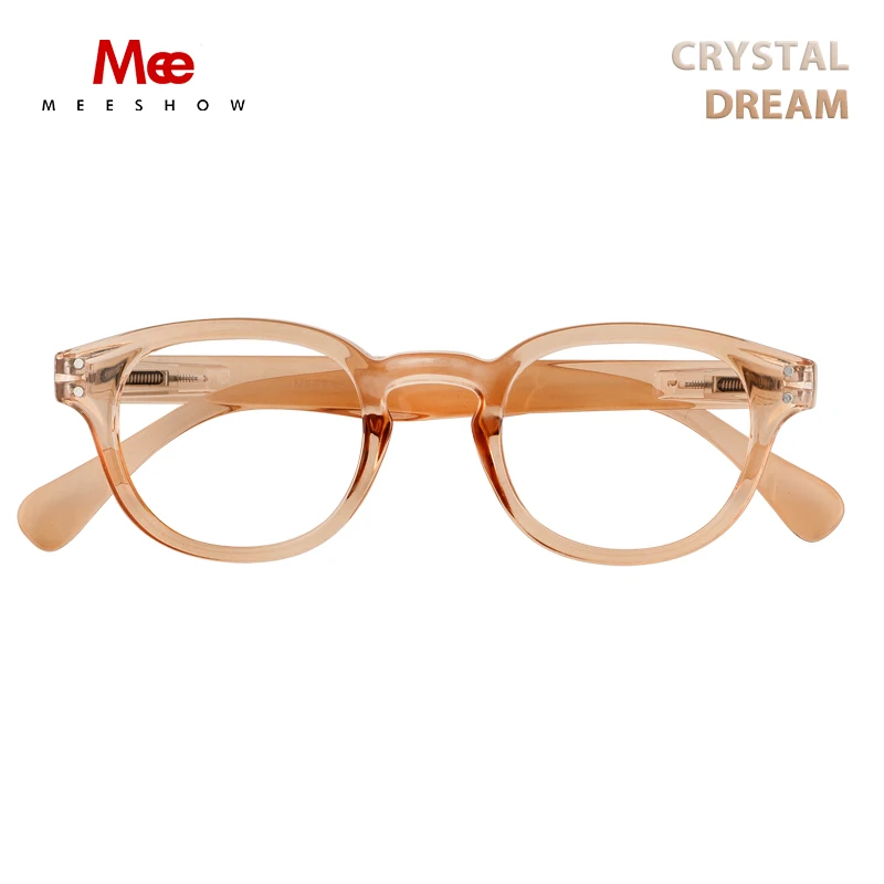 

Meeshow Brand Anti blue Ray reading glasses Men Women crystal Design Round Frame Blue Light blocking Screen Protection