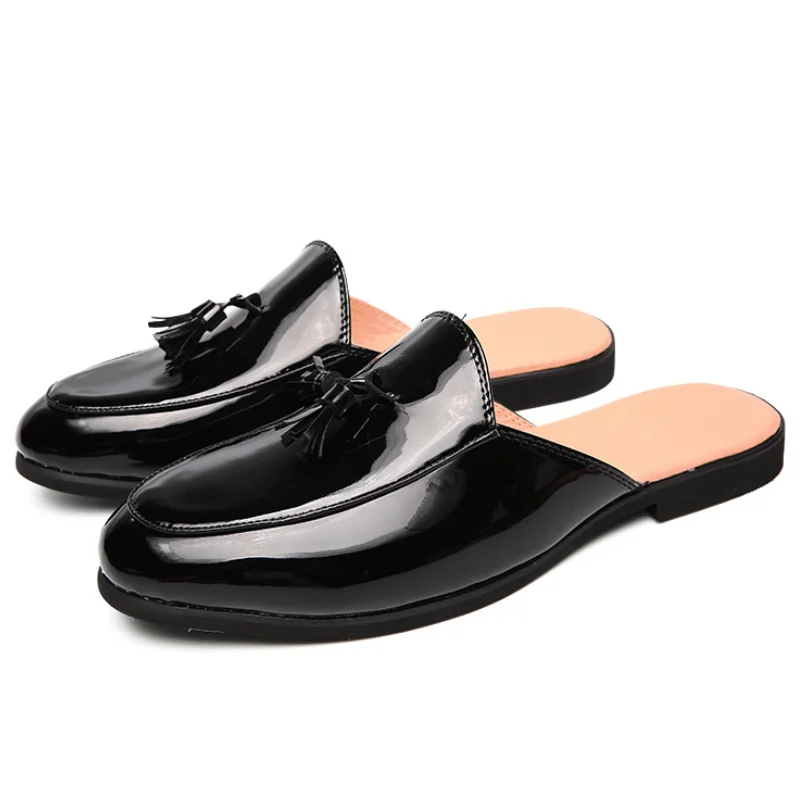 

Italian Men Slippers Genuine Leather Loafers Moccasins Outdoor Non-slip Men Casual Shoes Summer Spring Fashion Men Shoes 2022