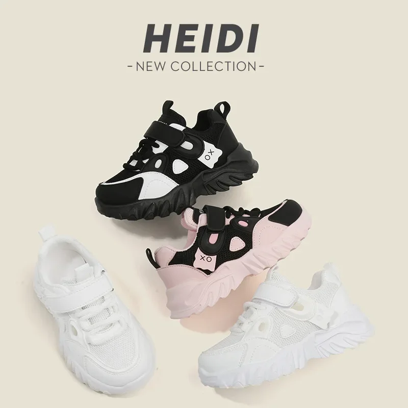 

Childrens Spring Autumn Soft Sole Fashion Sneakers Boys Mesh Versatile Casual Velcro Shoes Girls Non Slip Breathable Panda Shoes