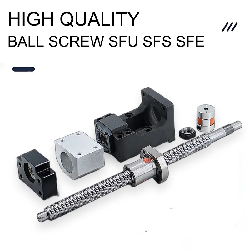 

Ball Screw Kit SFU1204/SFS1205/SFS1210 with BF10 Bearing Mount, Nut Bracket,Coupling & Motor Mount 10-57/10-60 for CNC Machine